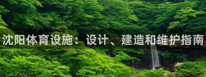 意昂体育3是干嘛的公司：沈阳体育设施：设计、建造和维护指南