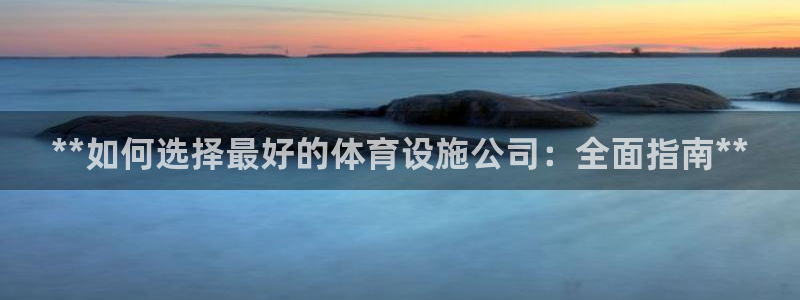 意昂3神州：**如何选择最好的体育设施公司：全面指南