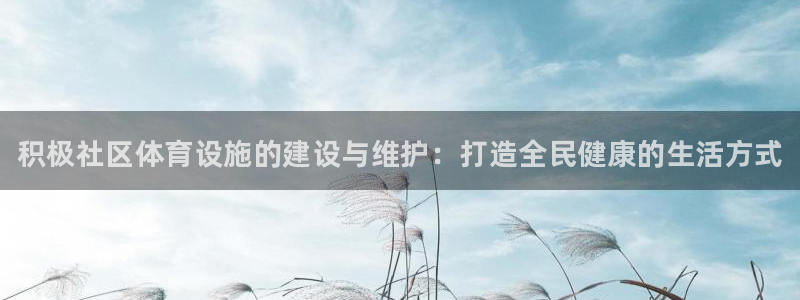 意昂体育3招商：积极社区体育设施的建设与维护：打造全